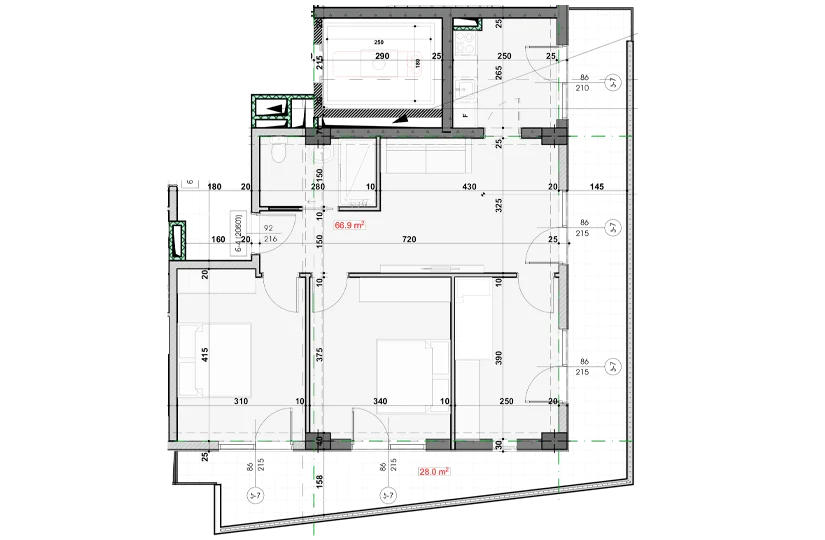 4-комнатная квартира. Поничала