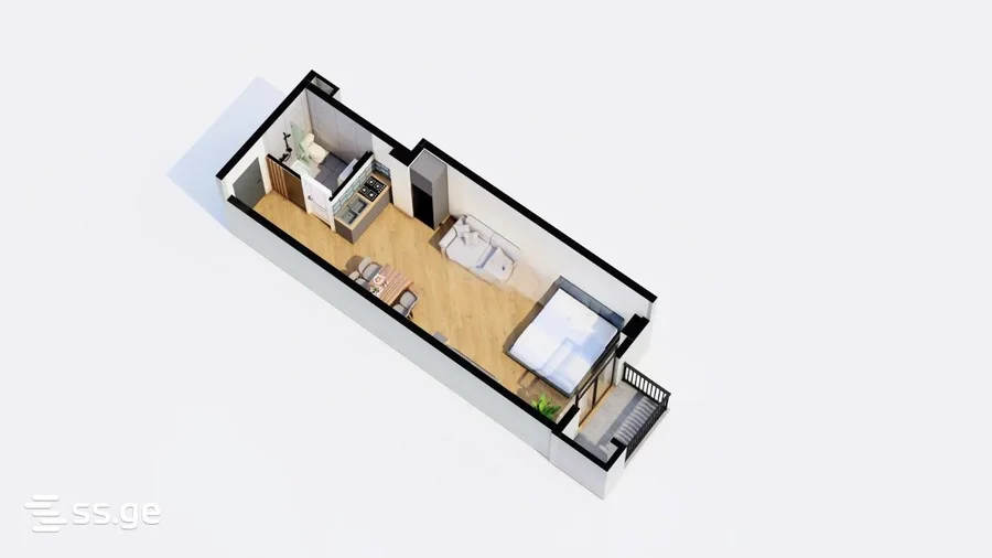 1 room Flat For Sale. Ponichala