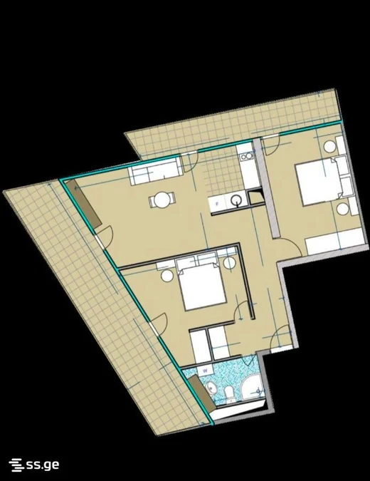 3-комнатная квартира