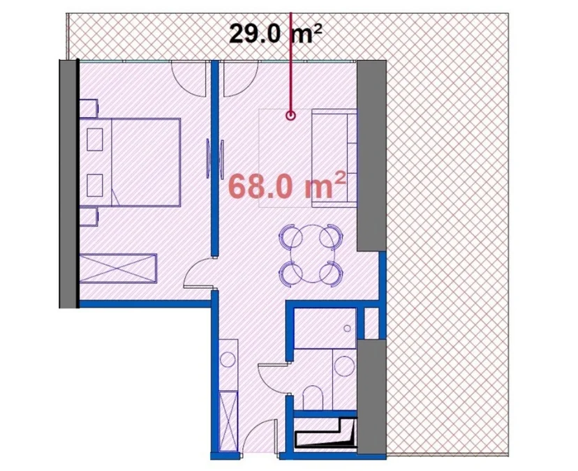 Студия на Orbi City Sherif Khimshiashvili St 7 Khimshiashvili District