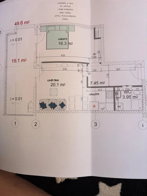 Axis Palace: 2-комнатная, 68.7 м²