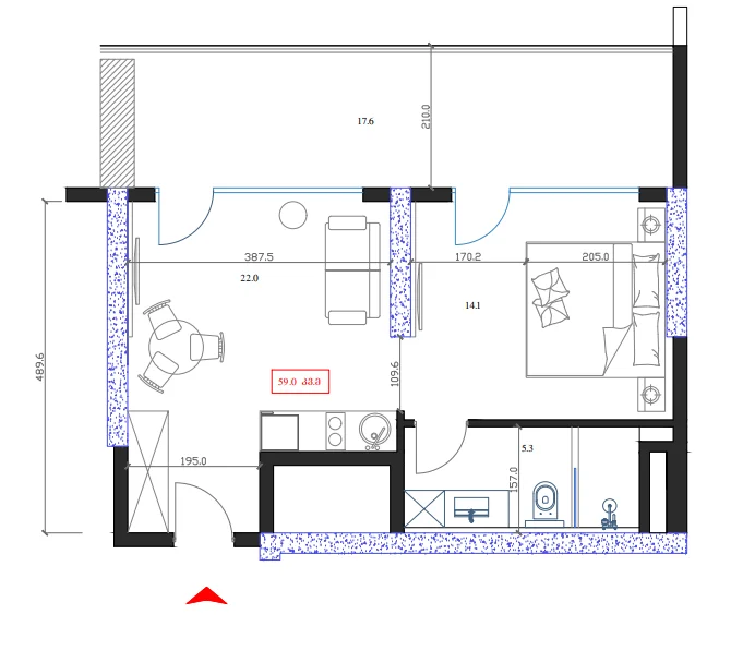 Студия на Marina Club Улица Леха и Марии Качиньских 17/19 Airport District
