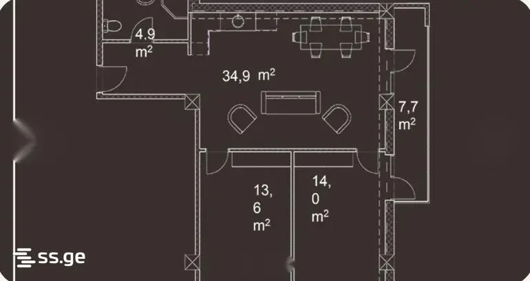 3 room Flat For Sale. Didube