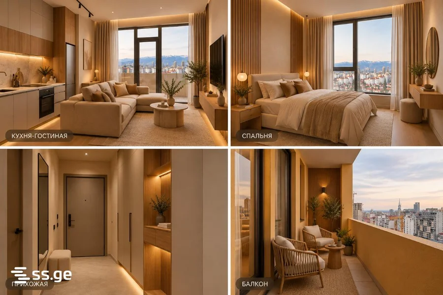 Новая линия: 2-комнатная, 61.0 м²