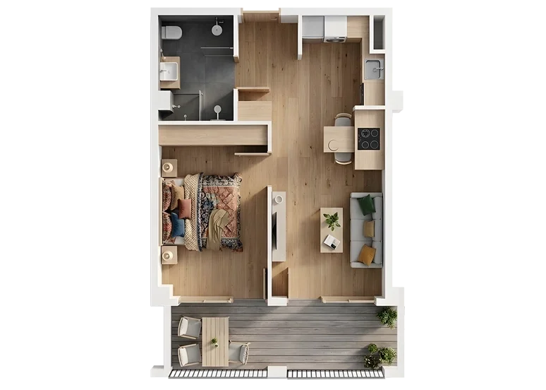 2 room flat for sale. Nutsubidze plateau