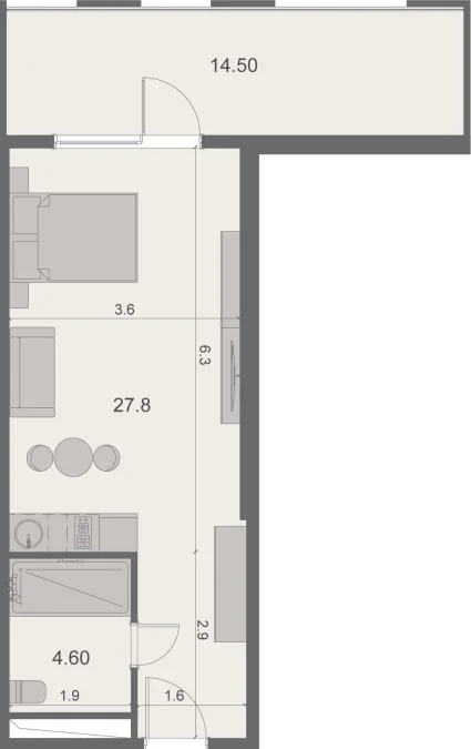 Студия на Stay & Rent GR. Lortkipanidze st. 5 Airport District