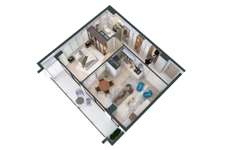 2 room flat for sale. Didube