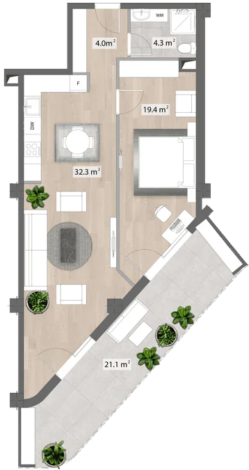 2-комнатная квартира. Сабуртало