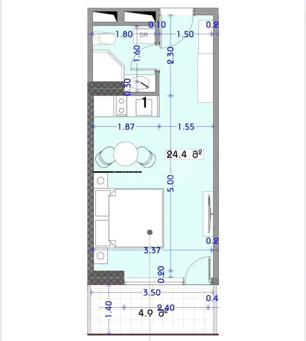 1+1 на Zhiuli Shartava Avenue ხიმშიაშვილის უბანი