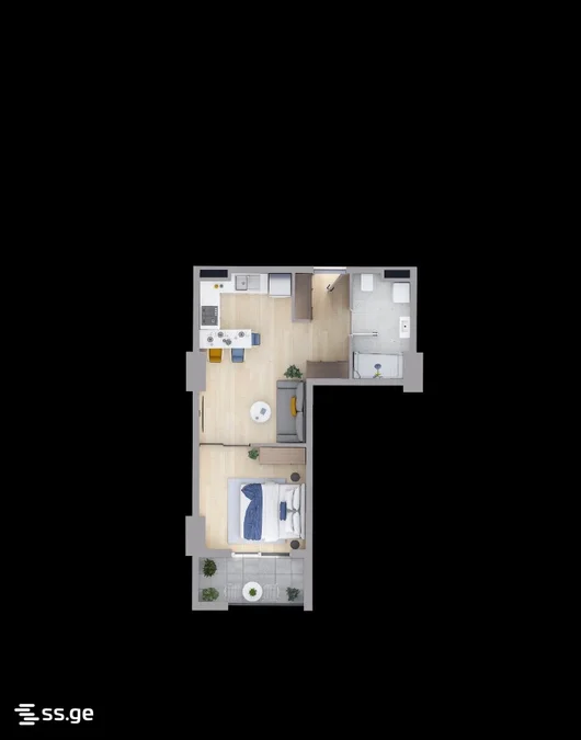 1 room Flat For Sale. Didube