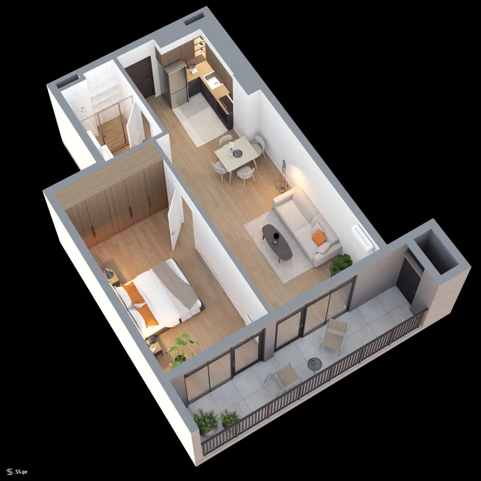 2 room Flat For Sale. Didi digomi