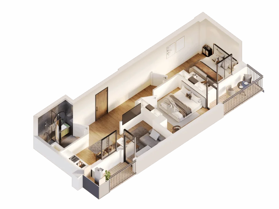 3 room flat for sale. Gldani